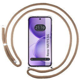 Funda Colgante Transparente para Oppo Reno 16 FS / 16FS 5G con Cordon Camel