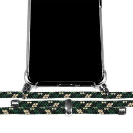 Funda Colgante Transparente para Samsung Galaxy A27 5G con Cordon Verde / Dorado 2