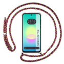 Funda Colgante Transparente para Samsung Galaxy A27 5G con Cordon Rosa / Dorado