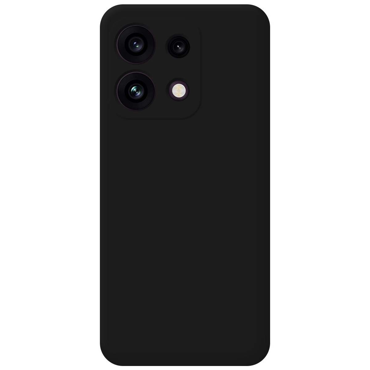 Funda Silicona Líquida Ultra Suave para Oppo Reno 16 F / 16F 5G color Negra