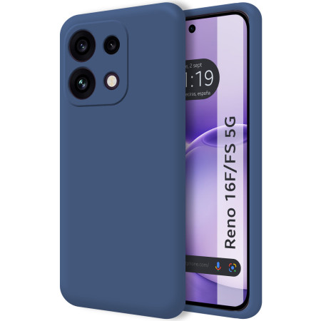 Funda Silicona Líquida Ultra Suave para Oppo Reno 16 FS / 16FS 5G color Azul