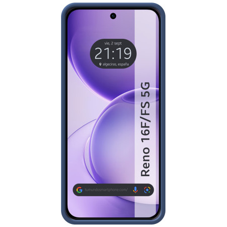 Funda Silicona Líquida Ultra Suave para Oppo Reno 16 FS / 16FS 5G color Azul