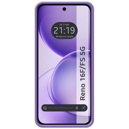 Funda Silicona Líquida Ultra Suave para Oppo Reno 16 FS / 16FS 5G color Morada