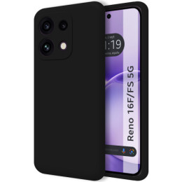 Funda Silicona Líquida Ultra Suave para Oppo Reno 16 FS / 16FS 5G color Negra
