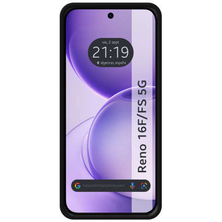 Funda Silicona Líquida Ultra Suave para Oppo Reno 16 FS / 16FS 5G color Negra