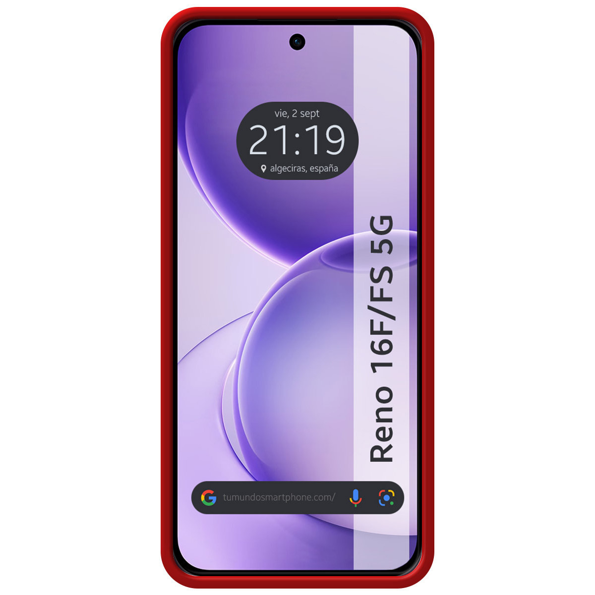 Funda Silicona Líquida Ultra Suave para Oppo Reno 16 FS / 16FS 5G color Roja