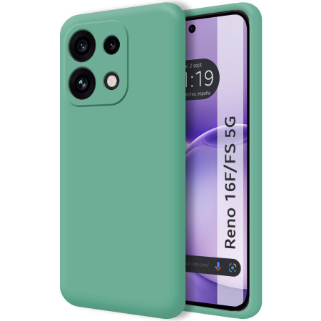 Funda Silicona Líquida Ultra Suave para Oppo Reno 16 FS / 16FS 5G color Verde
