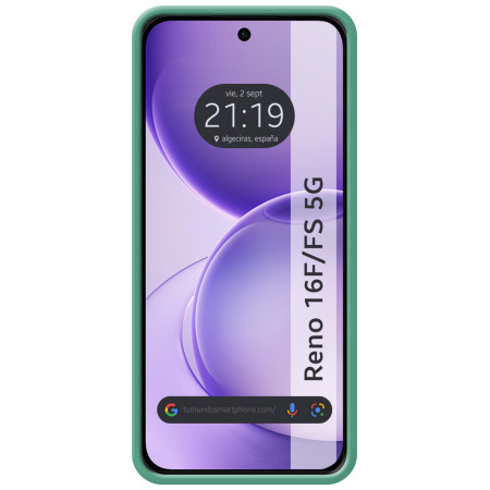 Funda Silicona Líquida Ultra Suave para Oppo Reno 16 FS / 16FS 5G color Verde