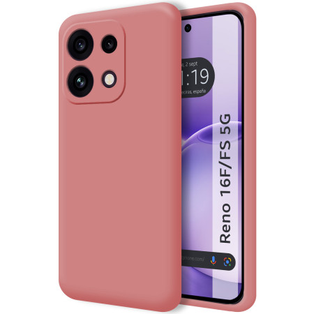 Funda Silicona Líquida Ultra Suave para Oppo Reno 16 FS / 16FS 5G color Rosa