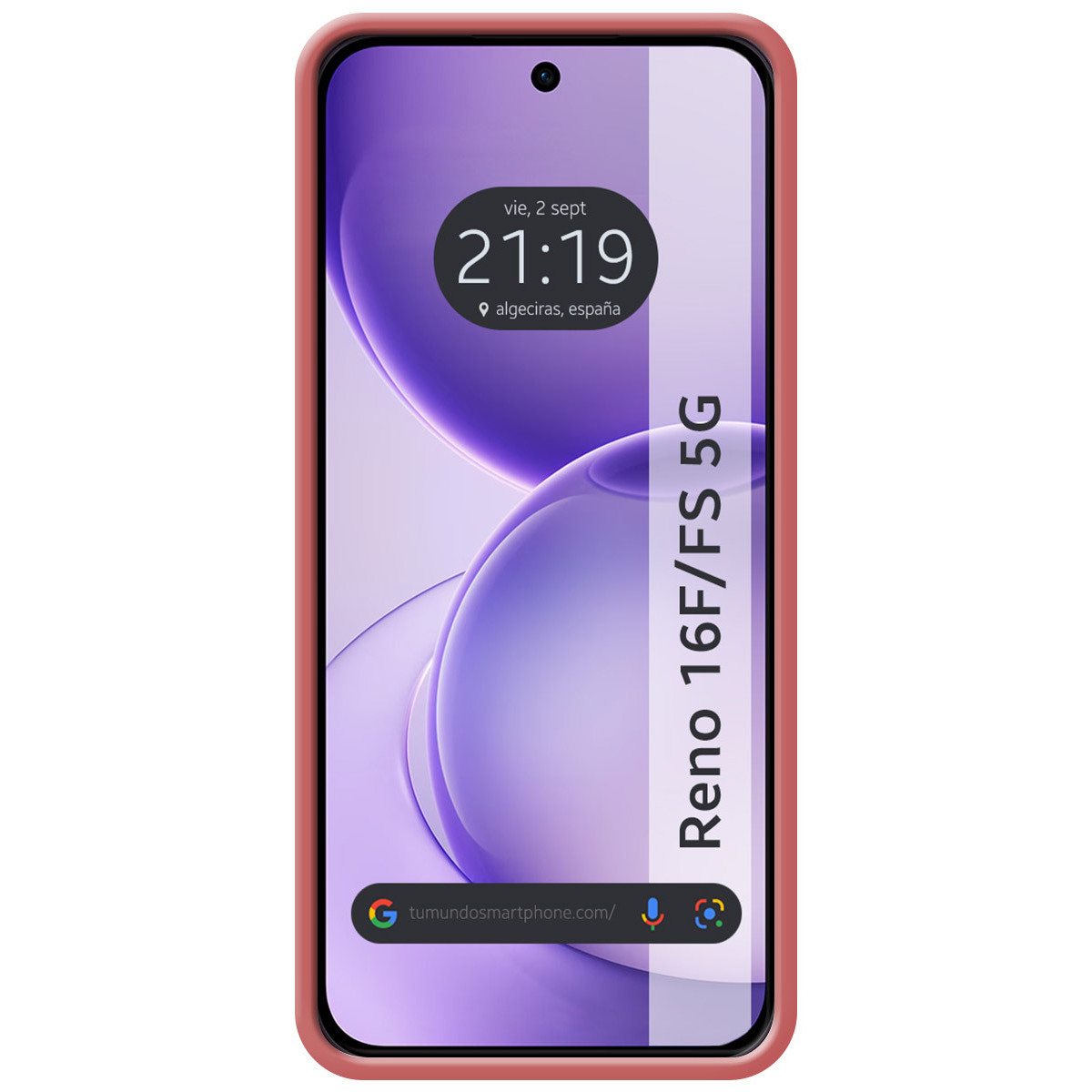 Funda Silicona Líquida Ultra Suave para Oppo Reno 16 FS / 16FS 5G color Rosa