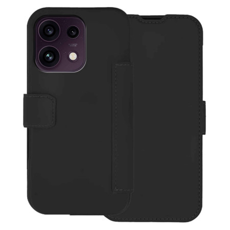 Funda Silicona Suave con Tapa para Oppo Reno 16 FS / 16FS 5G color Negra