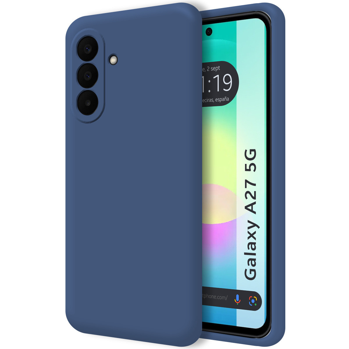 Funda Silicona Líquida Ultra Suave para Samsung Galaxy A27 5G color Azul