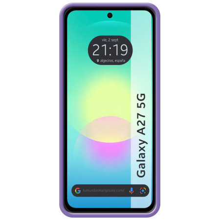 Funda Silicona Líquida Ultra Suave para Samsung Galaxy A27 5G color Morada