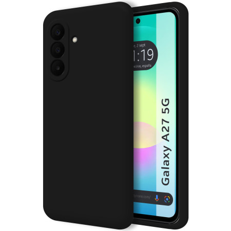 Funda Silicona Líquida Ultra Suave para Samsung Galaxy A27 5G color Negra