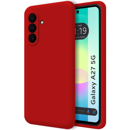 Funda Silicona Líquida Ultra Suave para Samsung Galaxy A27 5G color Roja