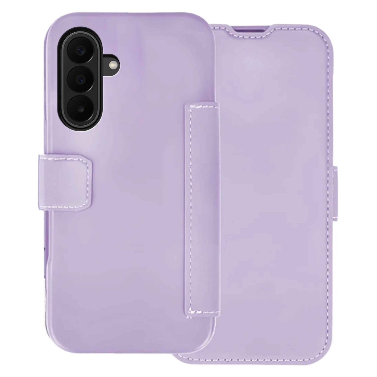 Funda Silicona Suave con Tapa para Samsung Galaxy A27 5G color Morada