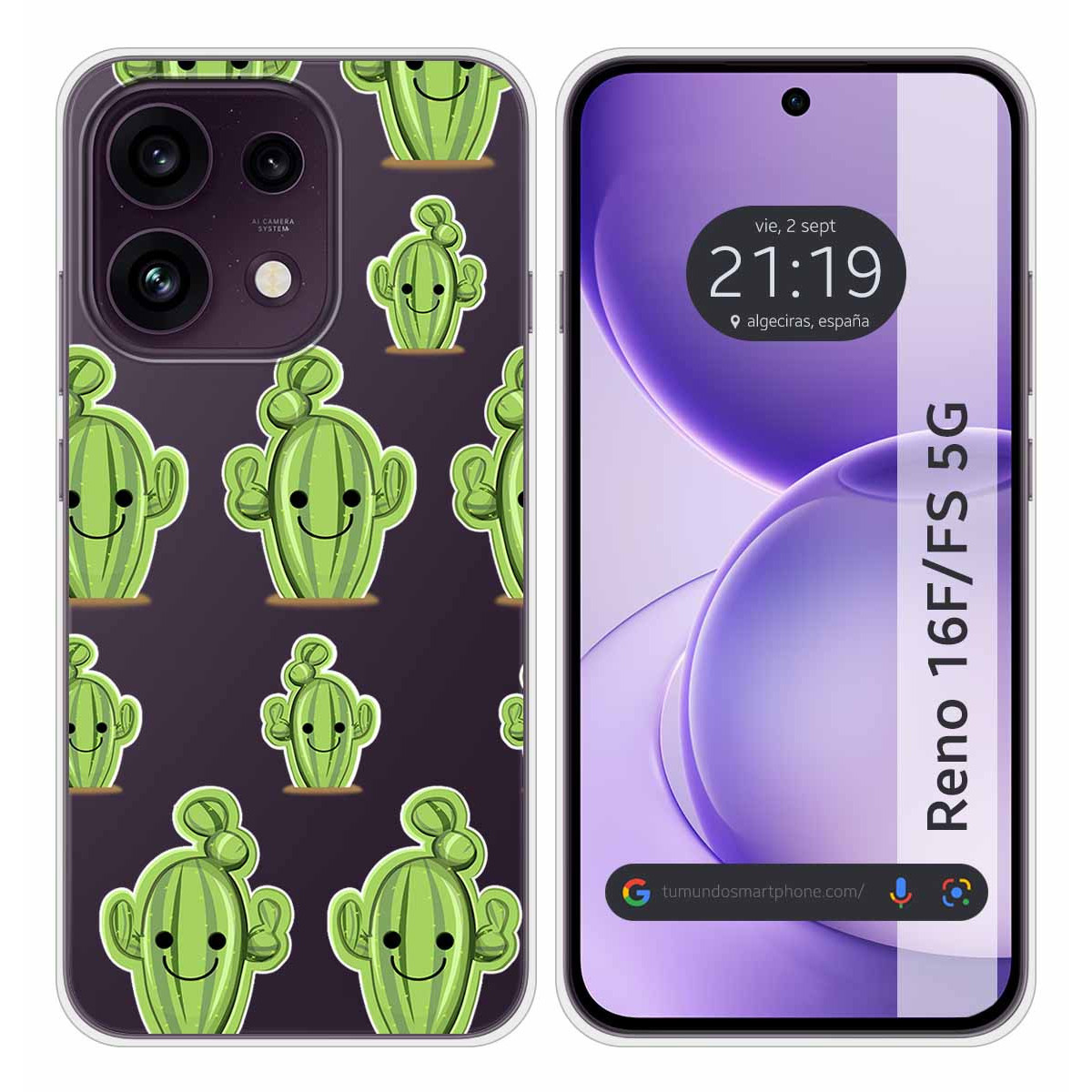 Funda Silicona Transparente para Oppo Reno 16 F...