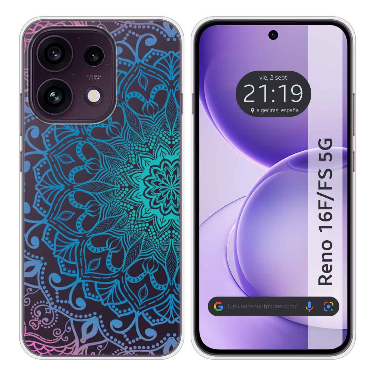 Funda Silicona Transparente para Oppo Reno 16 F...