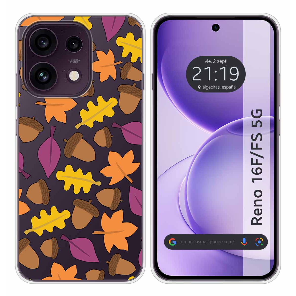 Funda Silicona Transparente para Oppo Reno 16 F...