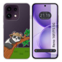 Funda Silicona Transparente para Oppo Reno 16 F / 16F 5G diseño Panda Dibujos