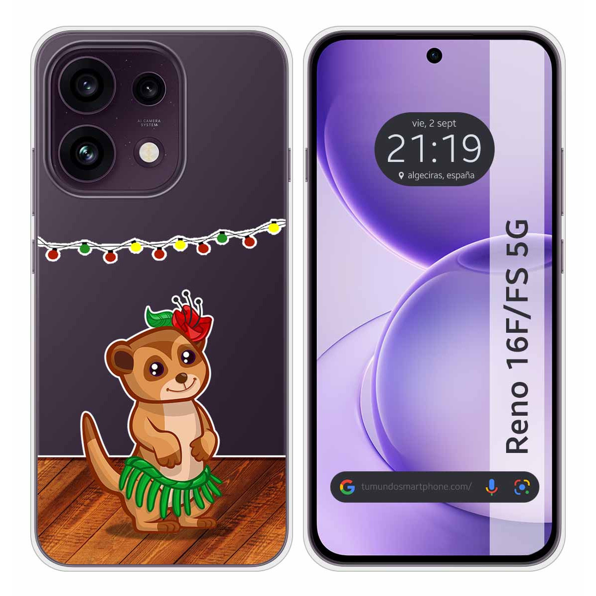 Funda Silicona Transparente para Oppo Reno 16 F...