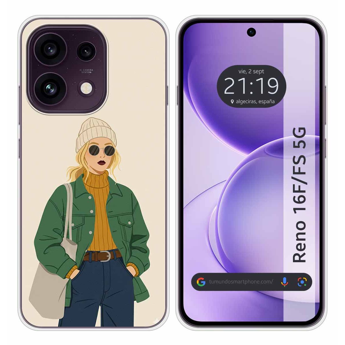 Funda Silicona para Oppo Reno 16 F / 16F 5G...