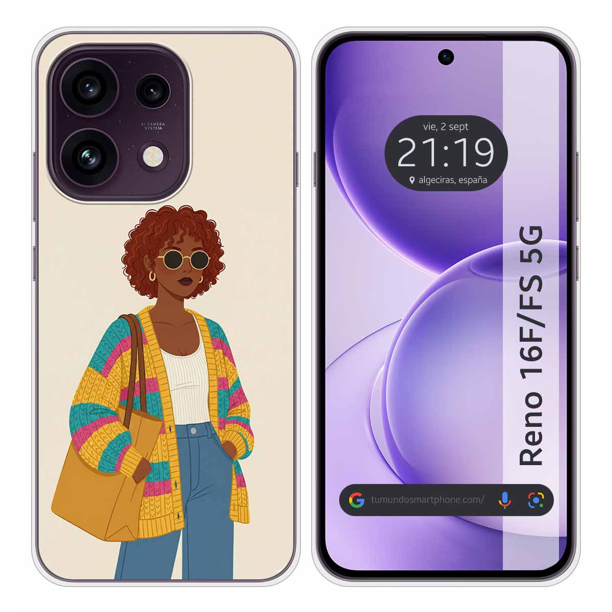 Funda Silicona para Oppo Reno 16 F / 16F 5G...