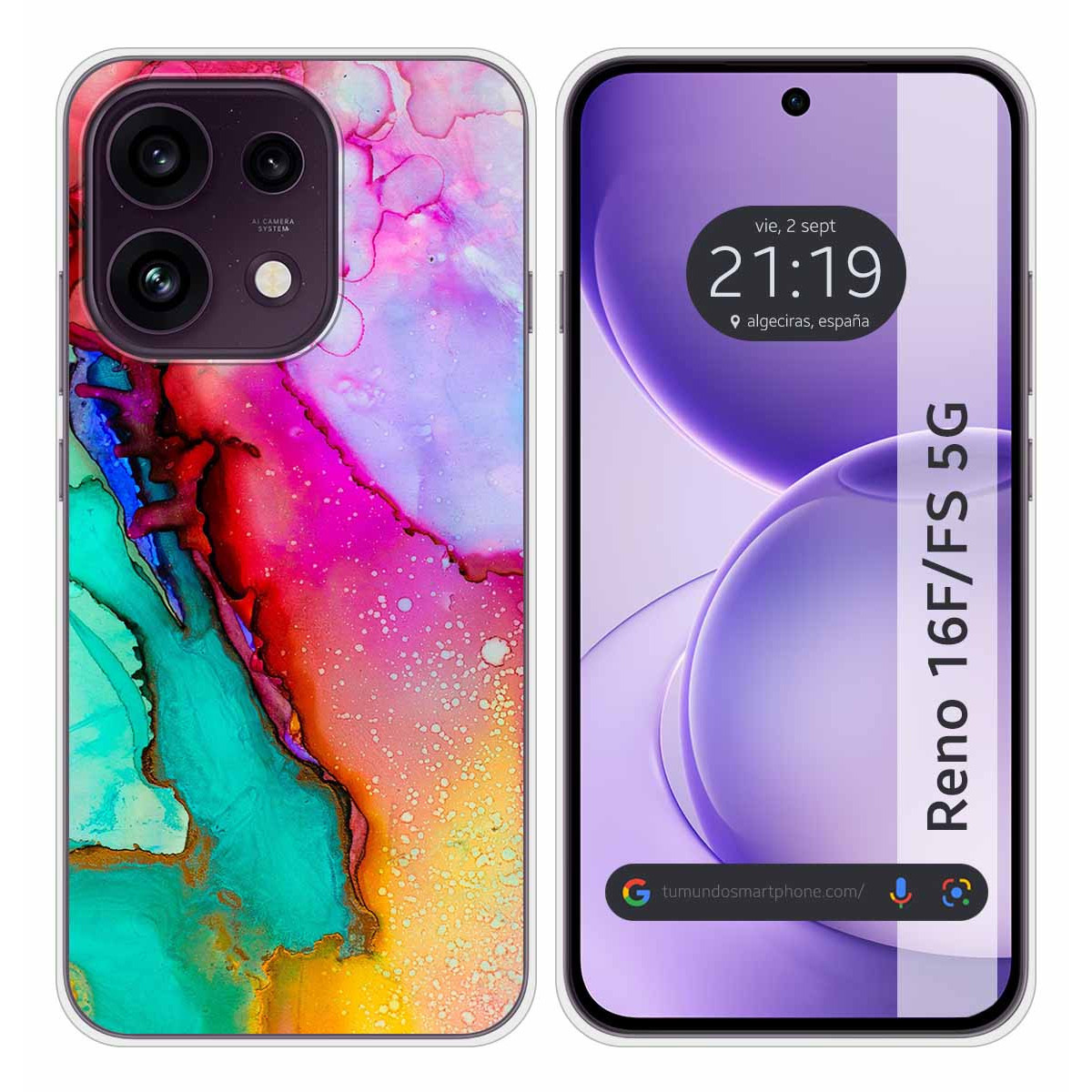 Funda Silicona para Oppo Reno 16 F / 16F 5G...