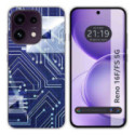 Funda Silicona para Oppo Reno 16 F / 16F 5G diseño Circuito Dibujos