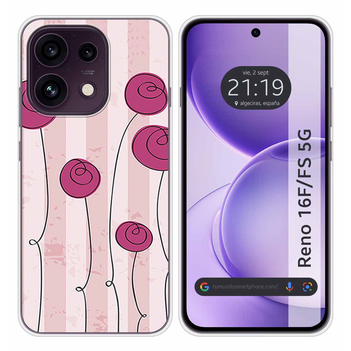 Funda Silicona para Oppo Reno 16 F / 16F 5G...