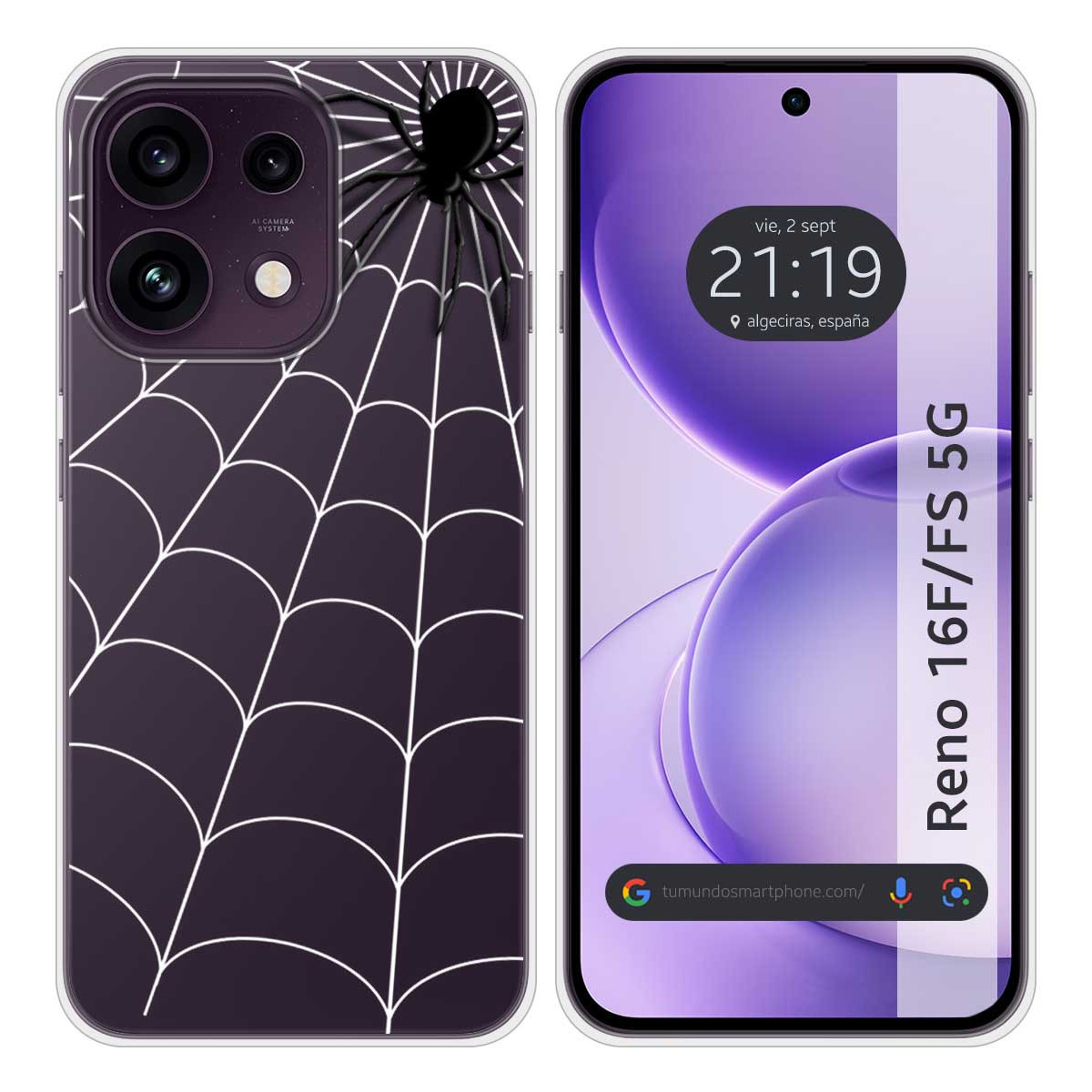 Funda Silicona Transparente para Oppo Reno 16...