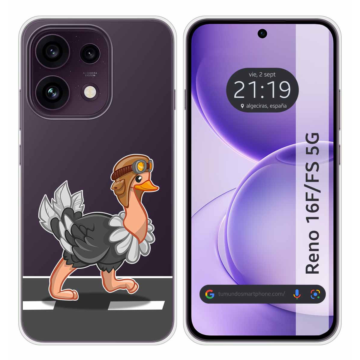 Funda Silicona Transparente para Oppo Reno 16...