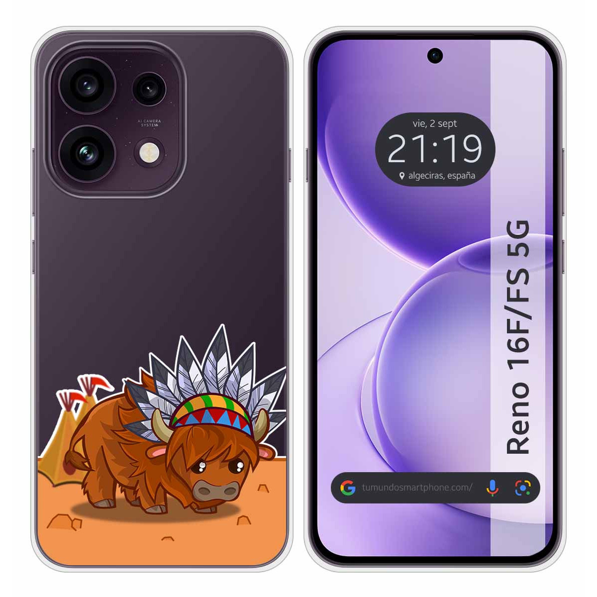Funda Silicona Transparente para Oppo Reno 16...