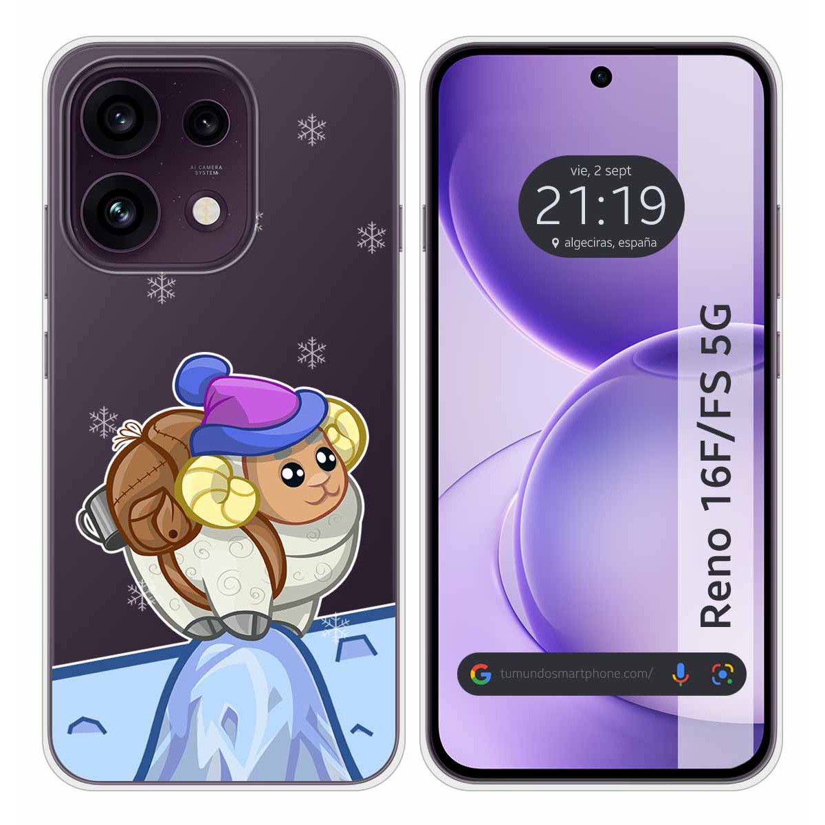 Funda Silicona Transparente para Oppo Reno 16...