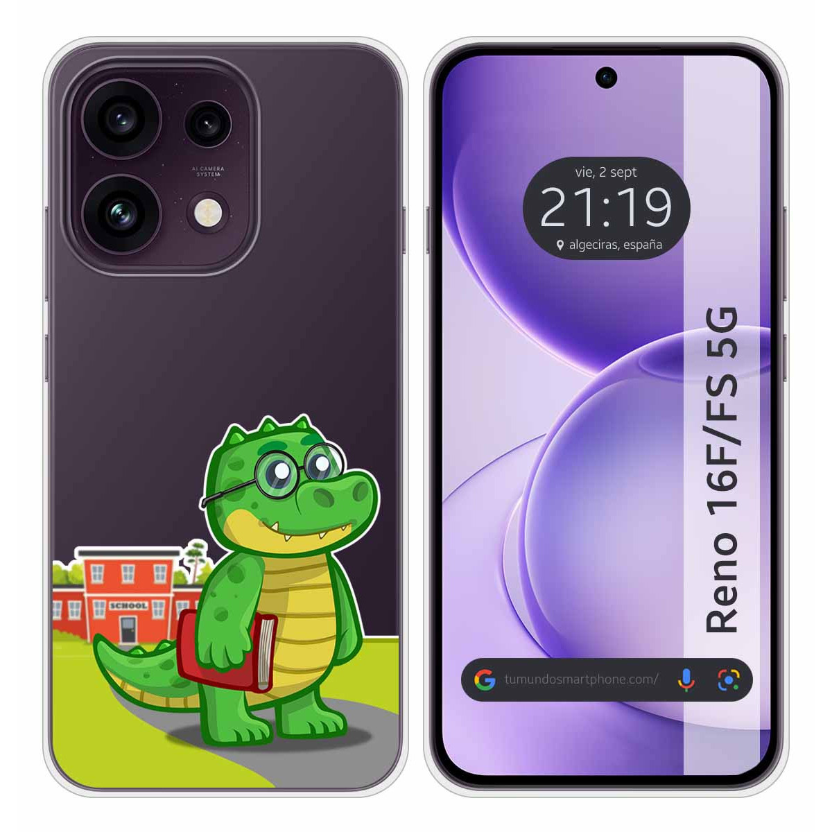 Funda Silicona Transparente para Oppo Reno 16...