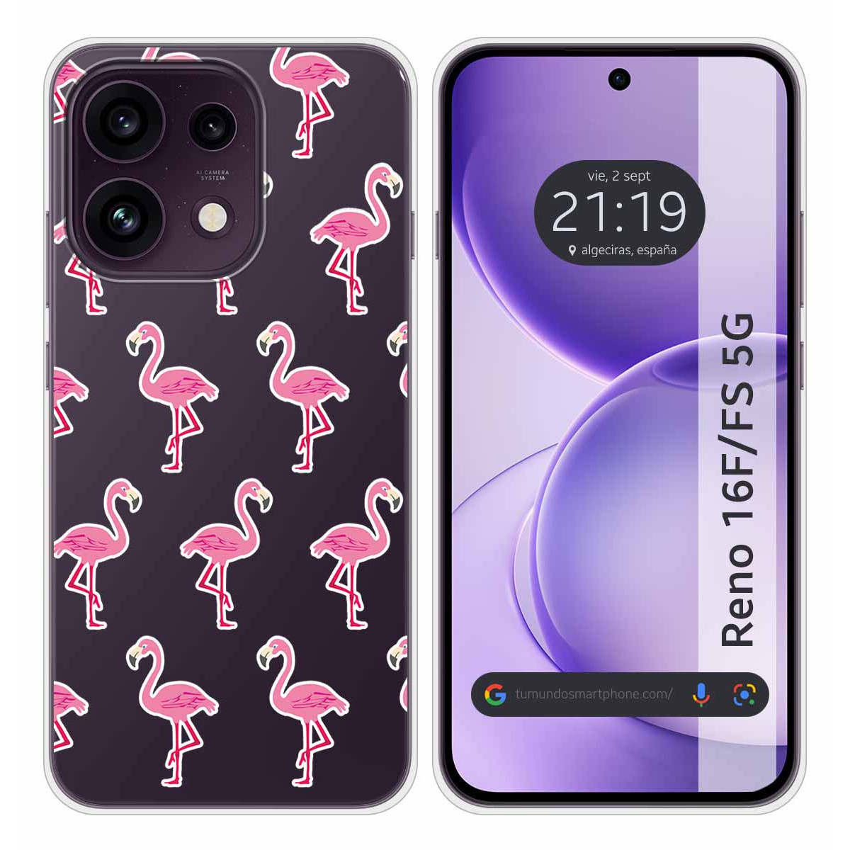 Funda Silicona Transparente para Oppo Reno 16...