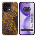 Funda Silicona Transparente para Oppo Reno 16 FS / 16FS 5G diseño Hojas Dibujos