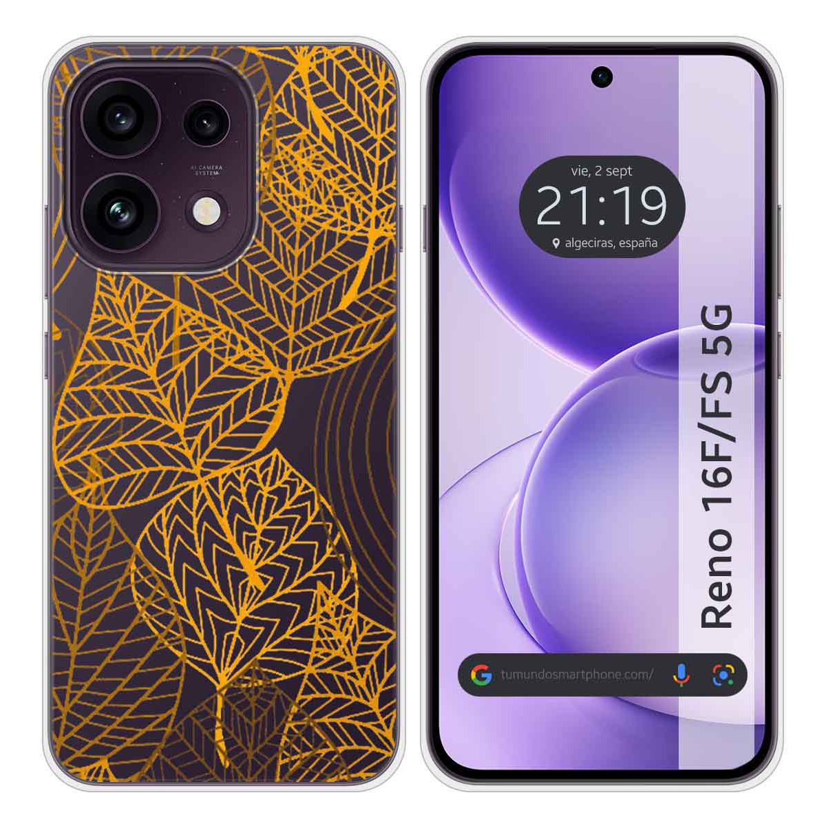 Funda Silicona Transparente para Oppo Reno 16...