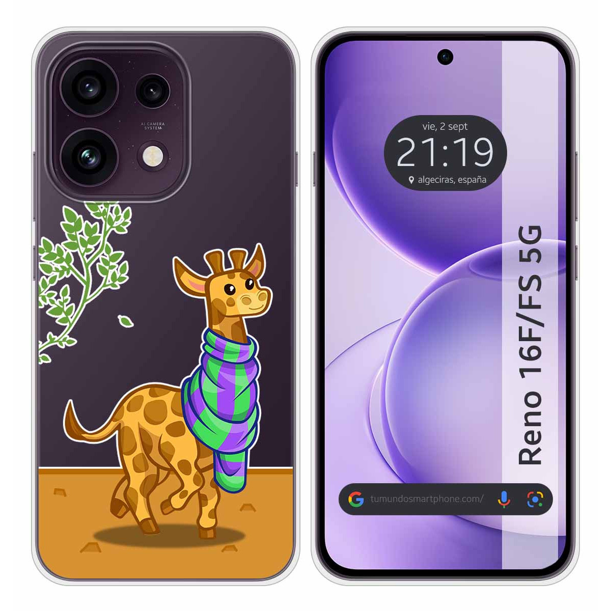 Funda Silicona Transparente para Oppo Reno 16...