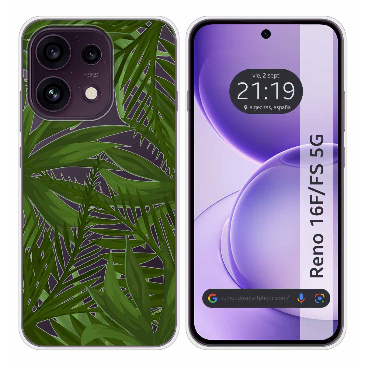 Funda Silicona Transparente para Oppo Reno 16...