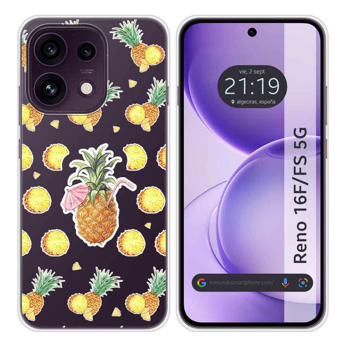 Funda Silicona Transparente para Oppo Reno 16...