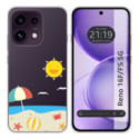 Funda Silicona Transparente para Oppo Reno 16 FS / 16FS 5G diseño Playa Dibujos
