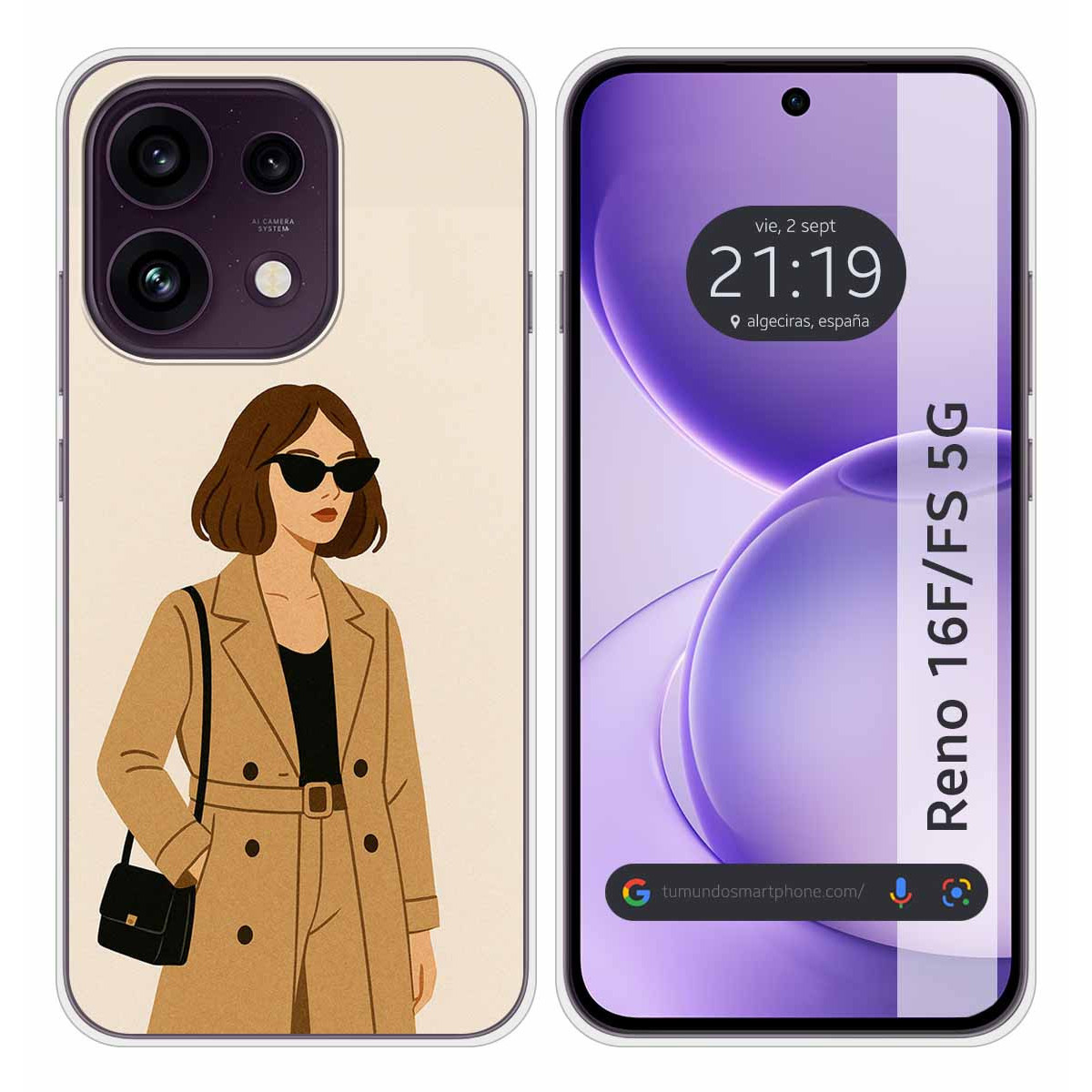 Funda Silicona para Oppo Reno 16 FS / 16FS 5G...
