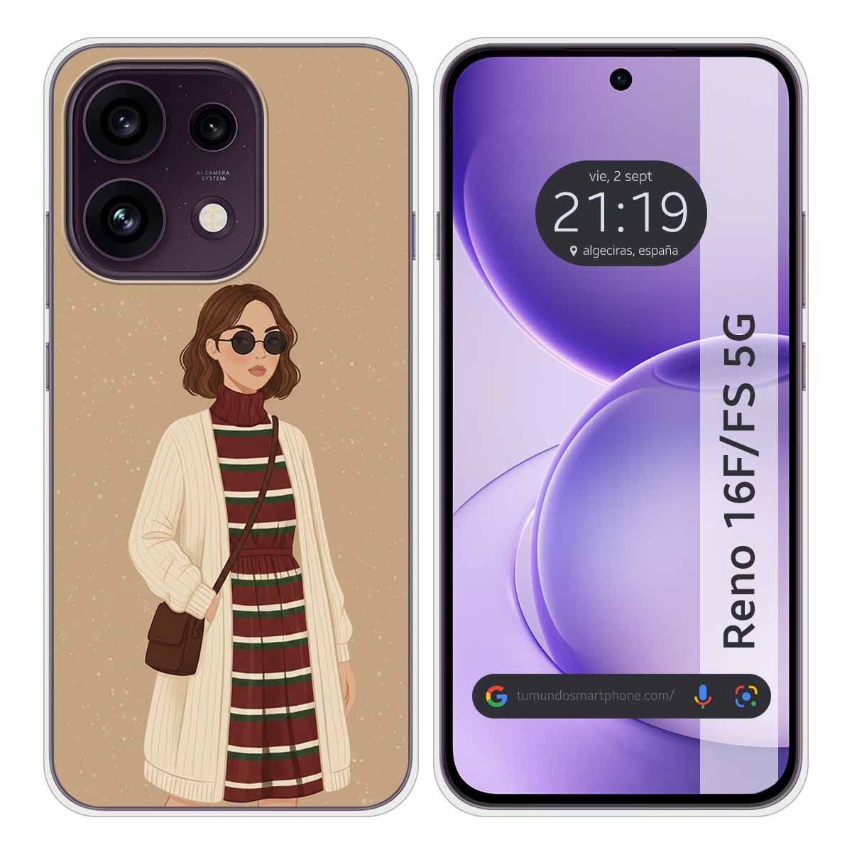 Funda Silicona para Oppo Reno 16 FS / 16FS 5G...