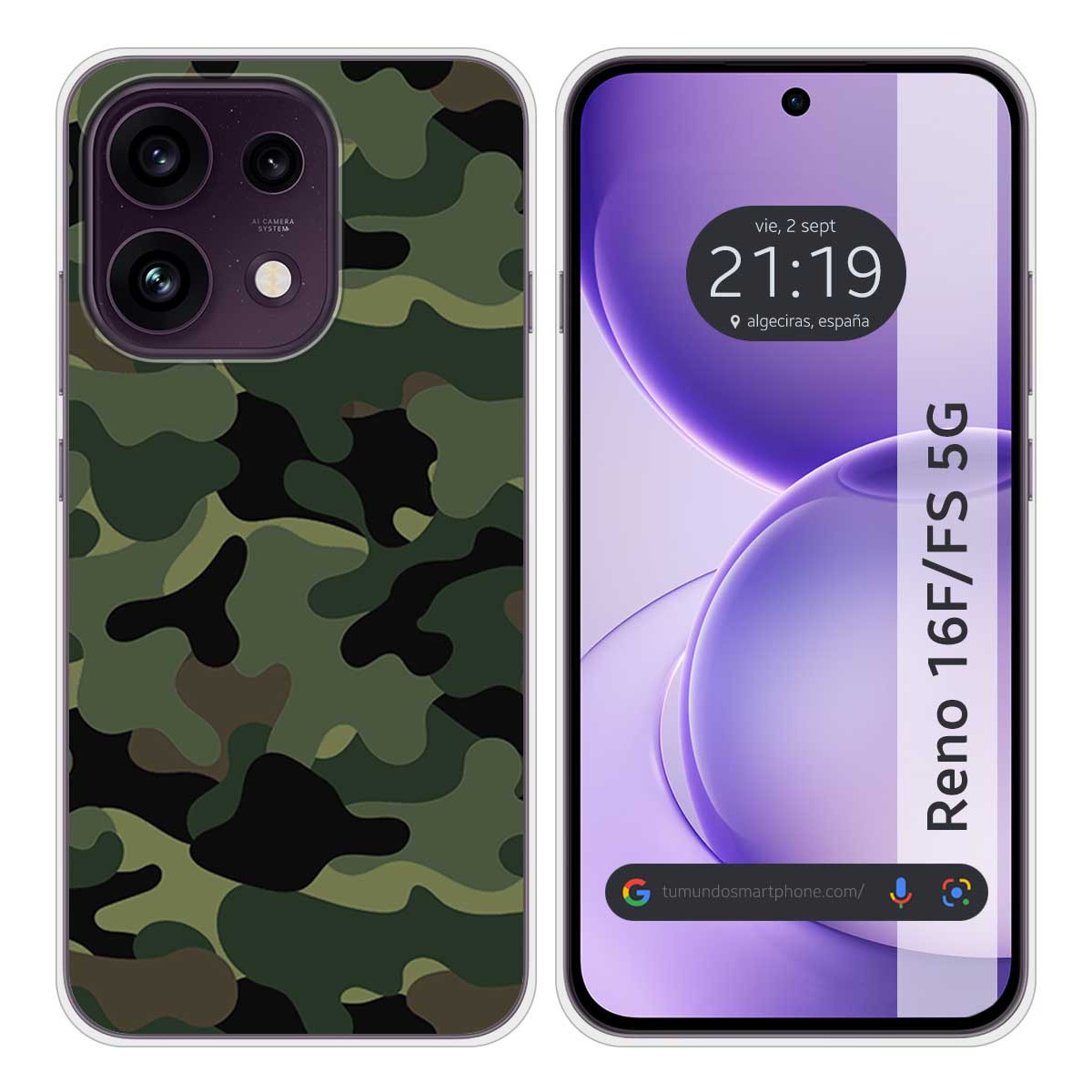 Funda Silicona para Oppo Reno 16 FS / 16FS 5G...