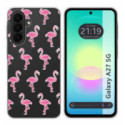 Funda Silicona Transparente para Samsung Galaxy A27 5G diseño Flamenco Dibujos