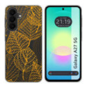 Funda Silicona Transparente para Samsung Galaxy A27 5G diseño Hojas Dibujos