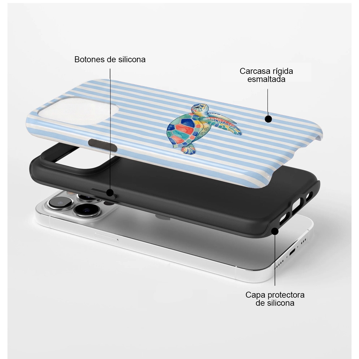 Funda Tough para Samsung Galaxy A16 4G / 5G Doble Capa diseño Lineas 01 Dibujos