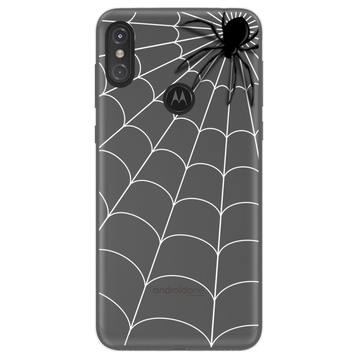 Funda Gel Transparente para Motorola One diseño Araña Dibujos