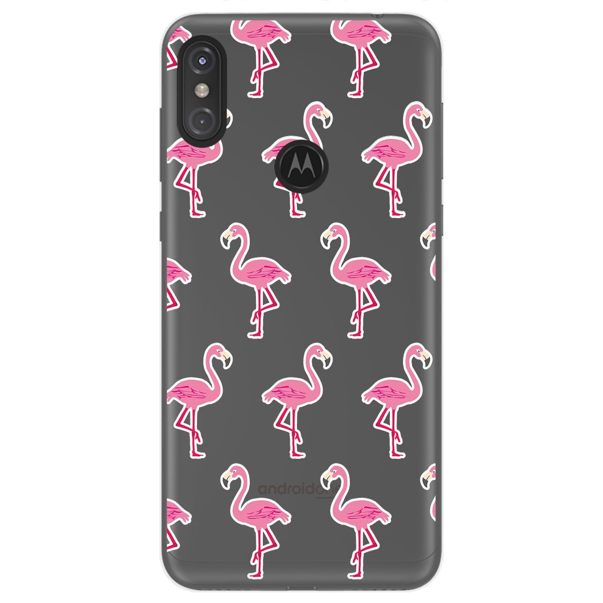 Funda Gel Transparente para Motorola One diseño Flamenco Dibujos